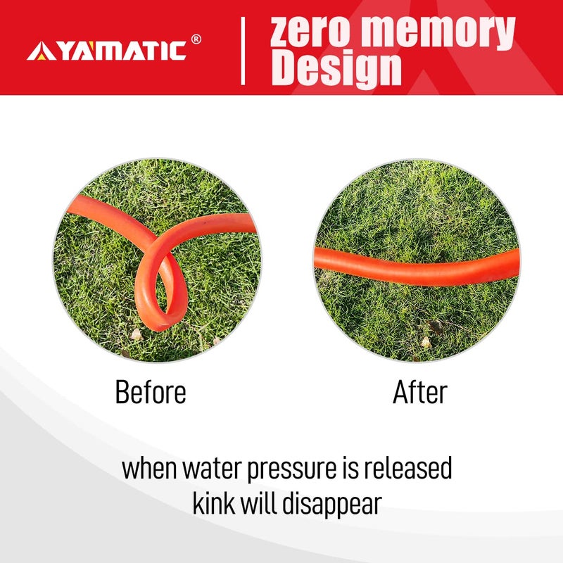 YAMATIC Heavy Duty Short Garden Hose 5/8 in x 5 ft with Swivel Fitting  Super Flexible Leader hose All-weather  Lightweight  Burst 600 PSI - Image 4